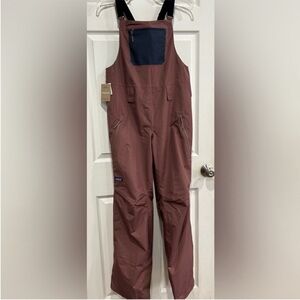 Patagonia Women's Medium Insulated Powder Town Ski Bibs Dark Pink NWT Snowboard